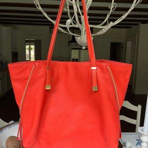 Joie Red-Orange Leather Handbag